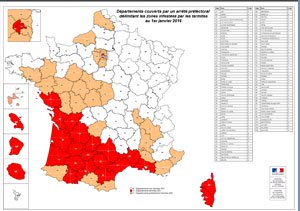 Carte infestation termites VAUCLUSE